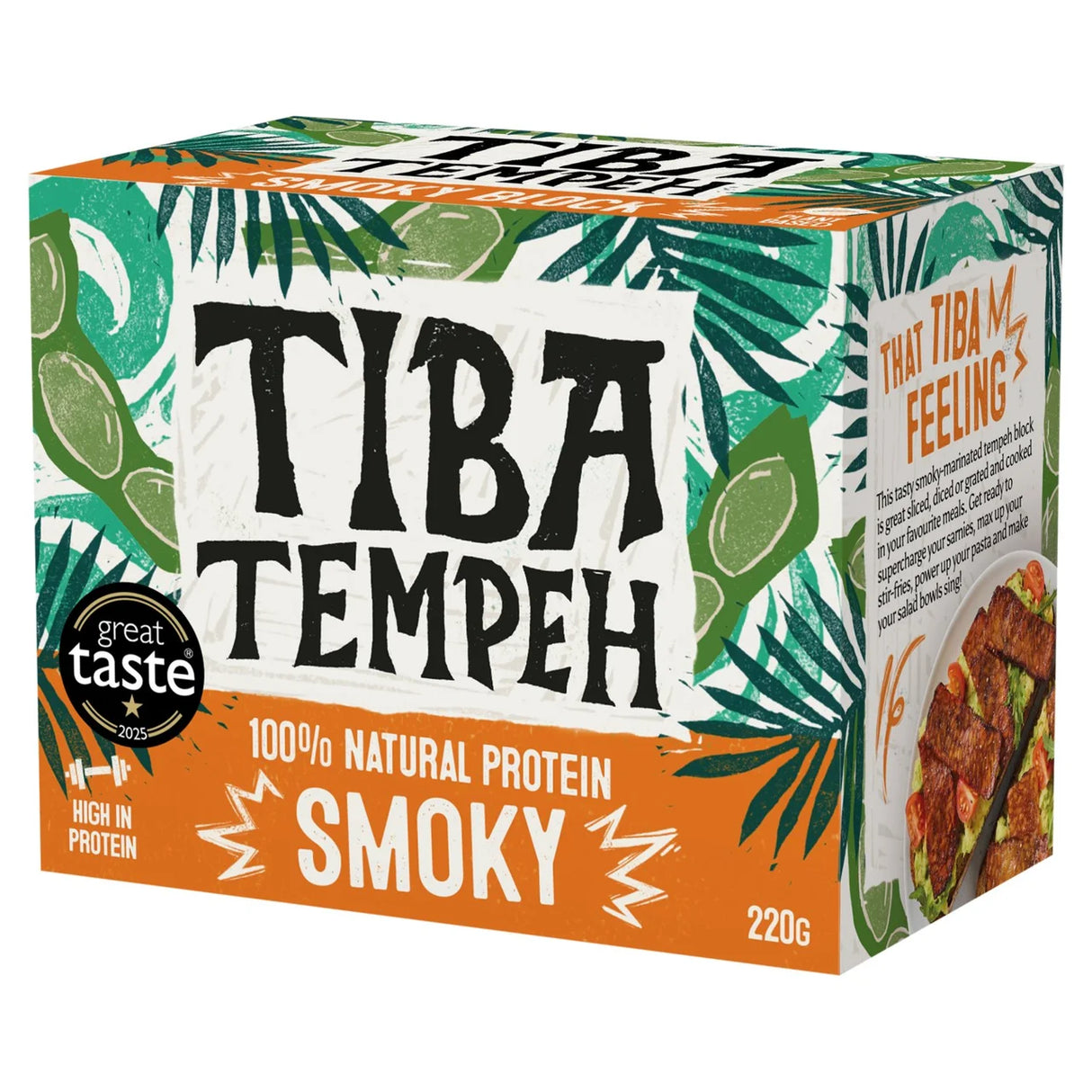 Tempeh Smoky Block 220g Tiba Tempeh (3x220g)