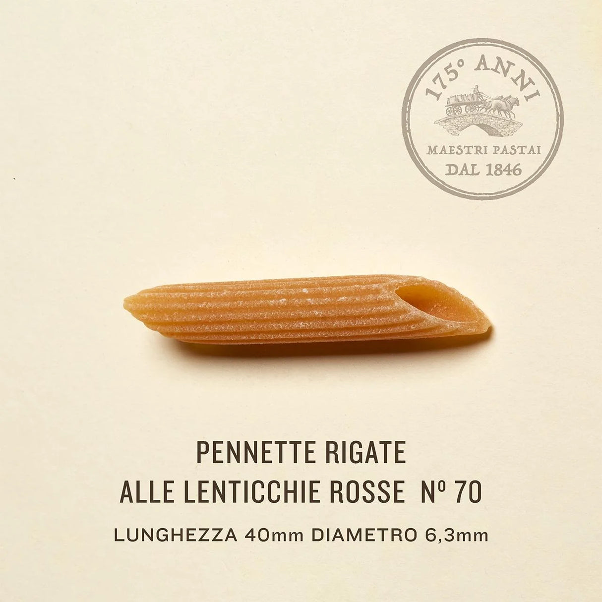 Rummo Gluten Free Lentil Pennette Rigate Lenticchie Rosse Pasta No.70 300g