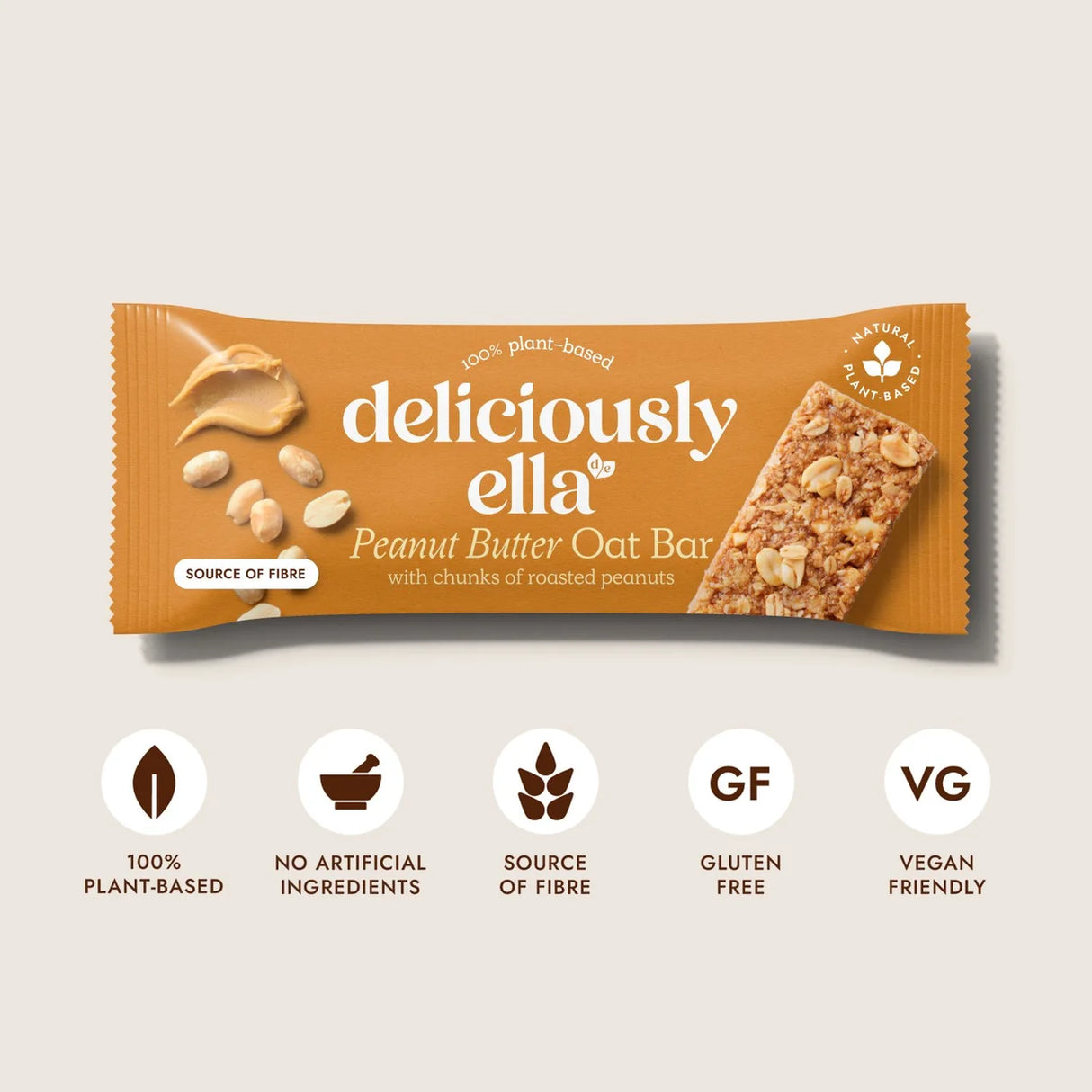 Deliciously Ella Peanut Butter Oat Bar Multipack 3x50g