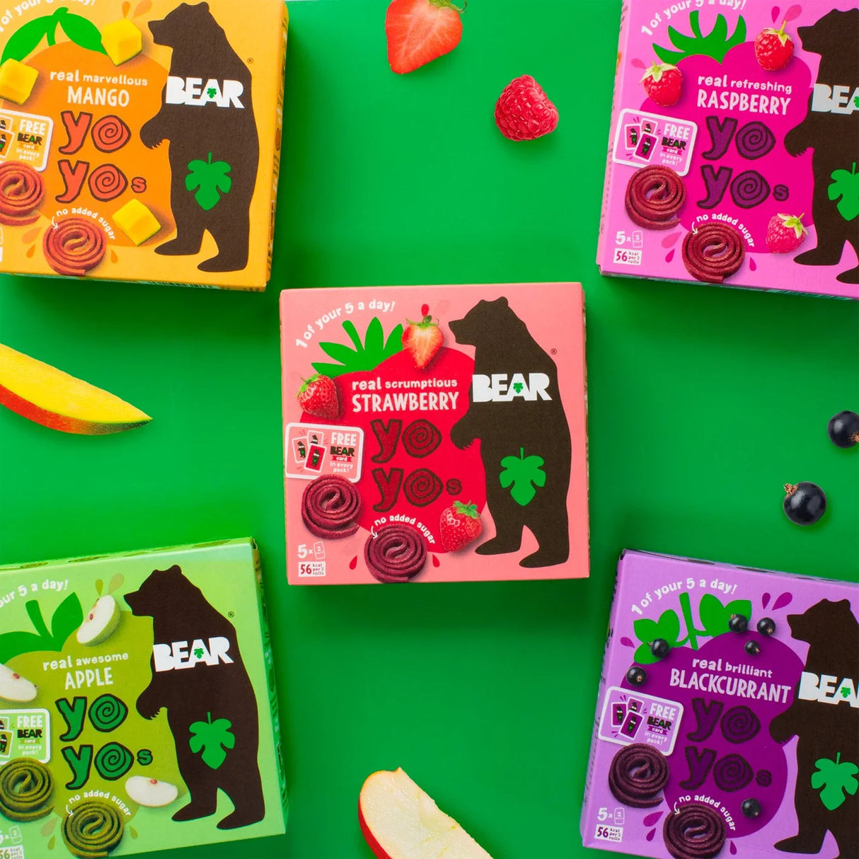 BEAR Fruit Yoyos Strawberry Multipack 5x20g