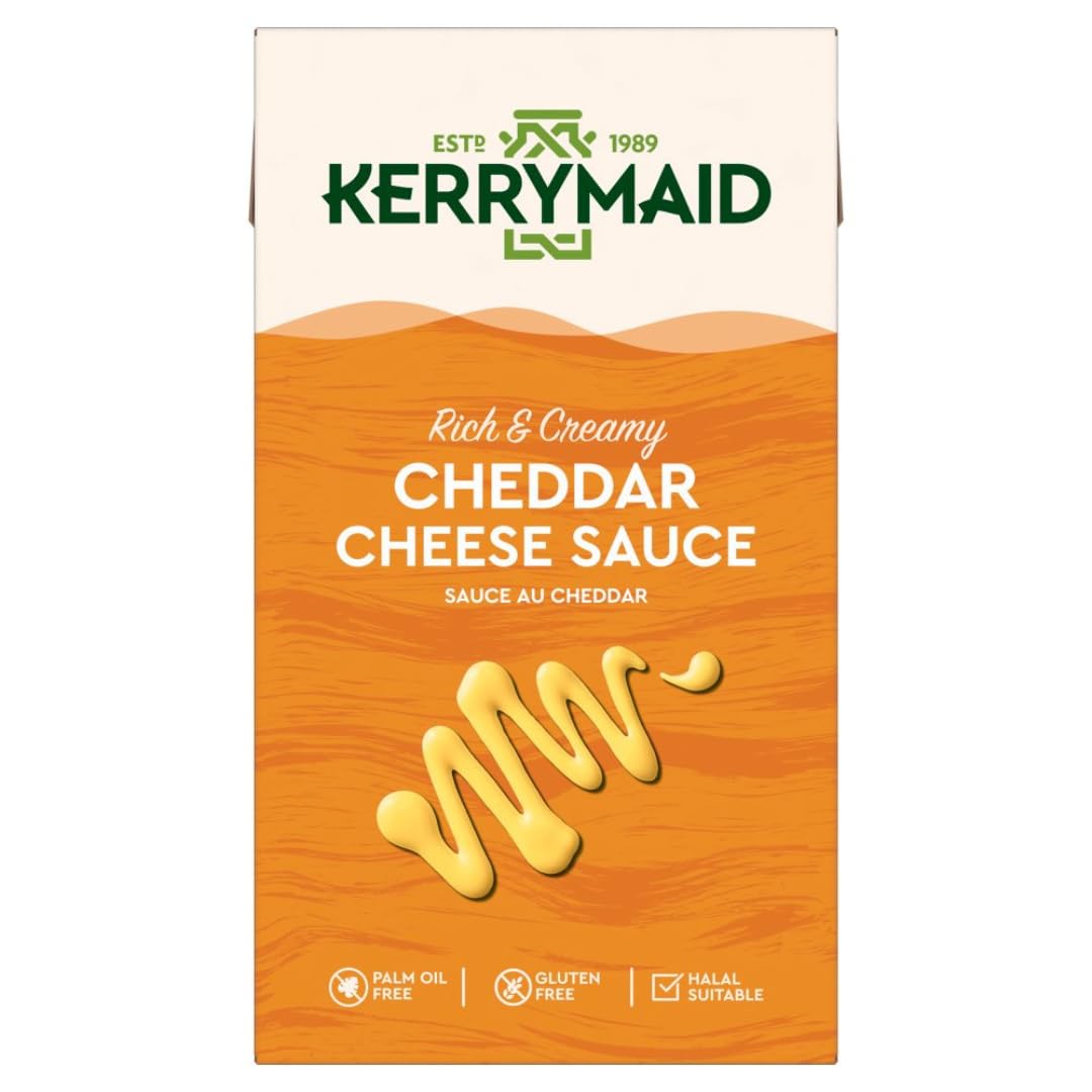 Kerrymaid 1L Cheddar Cheese Sauce - Gluten Free, Halal, Ready to Serve