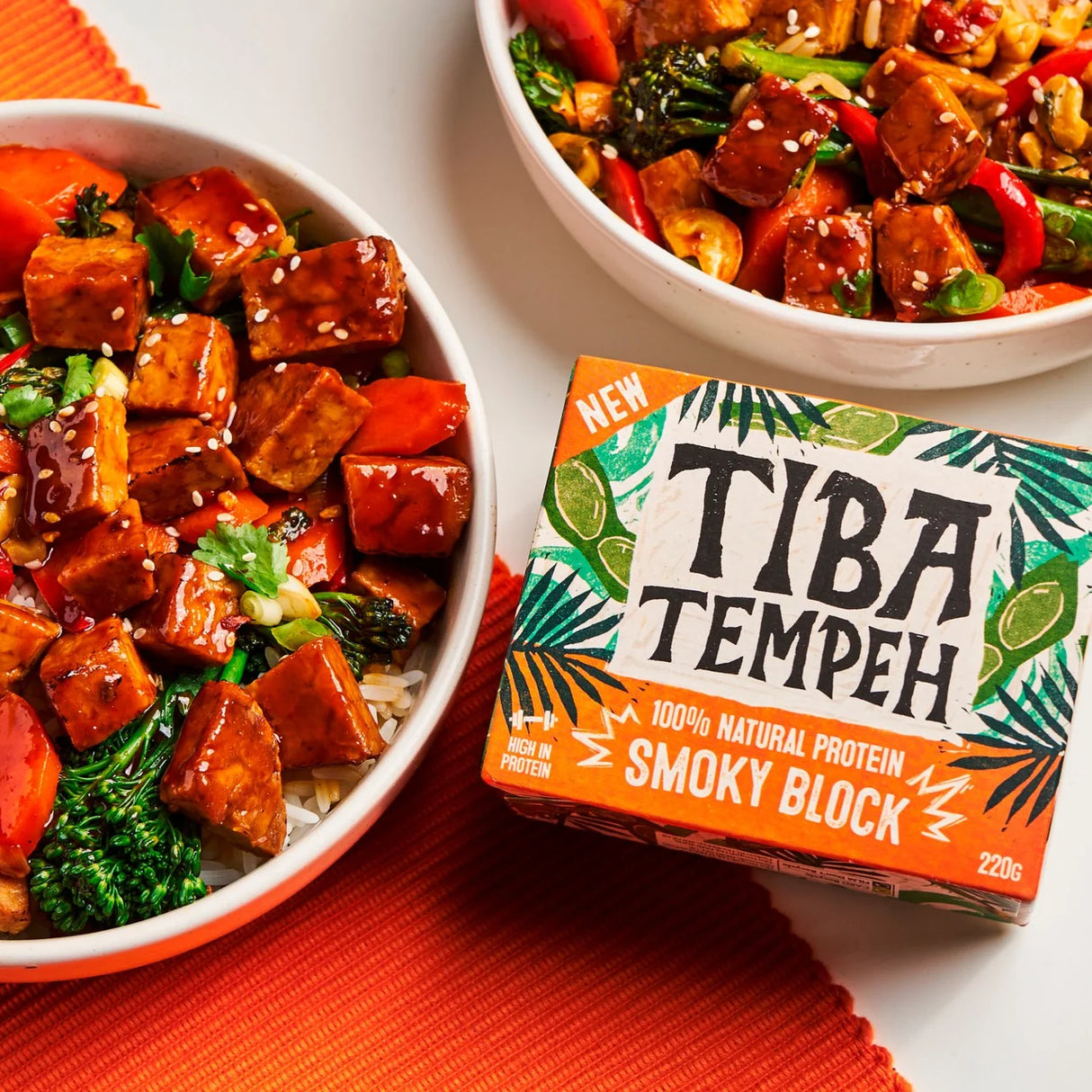 Tempeh Smoky Block 220g Tiba Tempeh (3x220g)