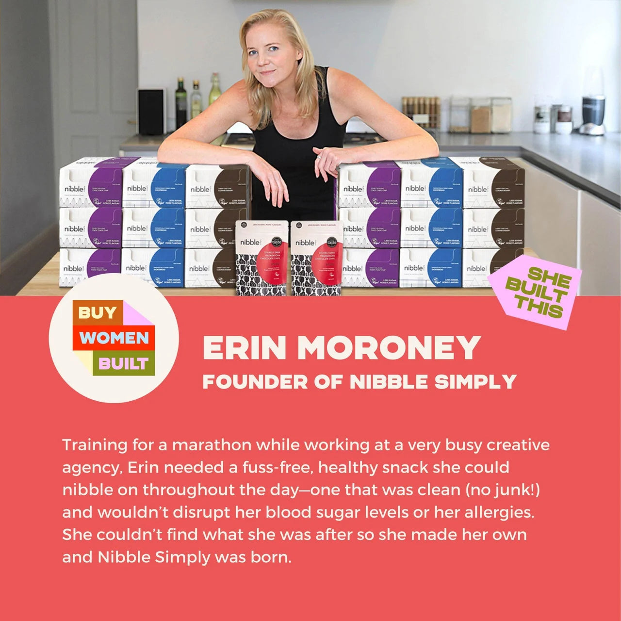 Nibble Simply Doubly Delicious Choc Choc Chip Low Carb Biscuit Bites 36g