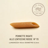 Rummo Gluten Free Lentil Pennette Rigate Lenticchie Rosse Pasta No.70 300g