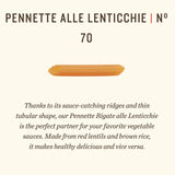 Rummo Gluten Free Lentil Pennette Rigate Lenticchie Rosse Pasta No.70 300g