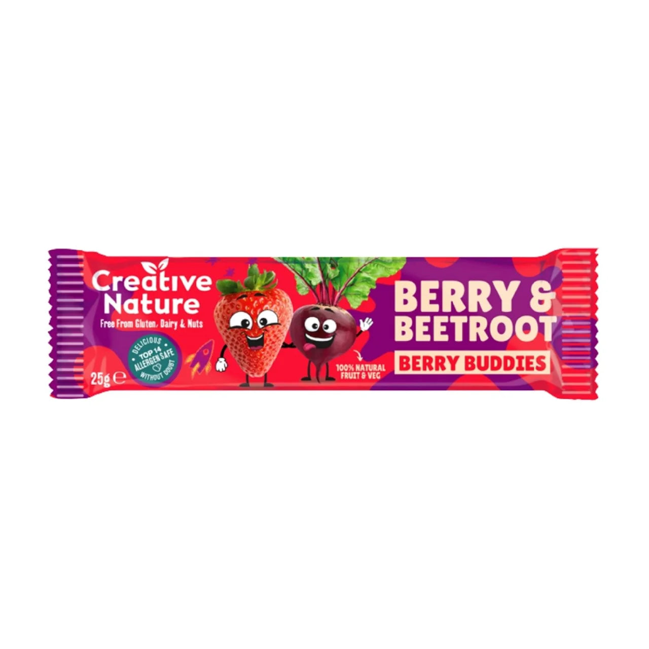 Creative Nature Berry & Beetroot Kids snack bar Multipack 4x25g
