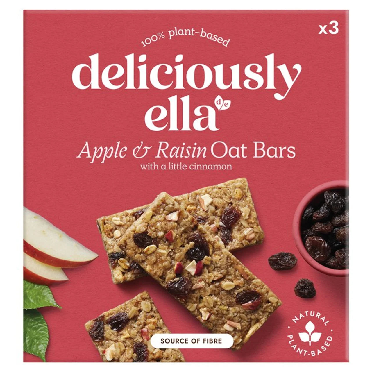 Deliciously Ella Apple, Raisin & Cinnamon Oat Bar Multipack 3x50g