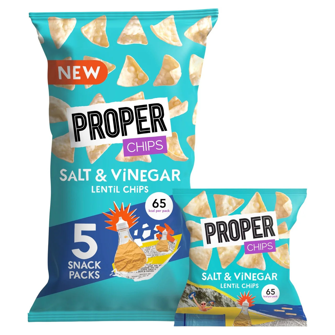 Properchips Salt & Vinegar Lentil Chips 5 Per Pack