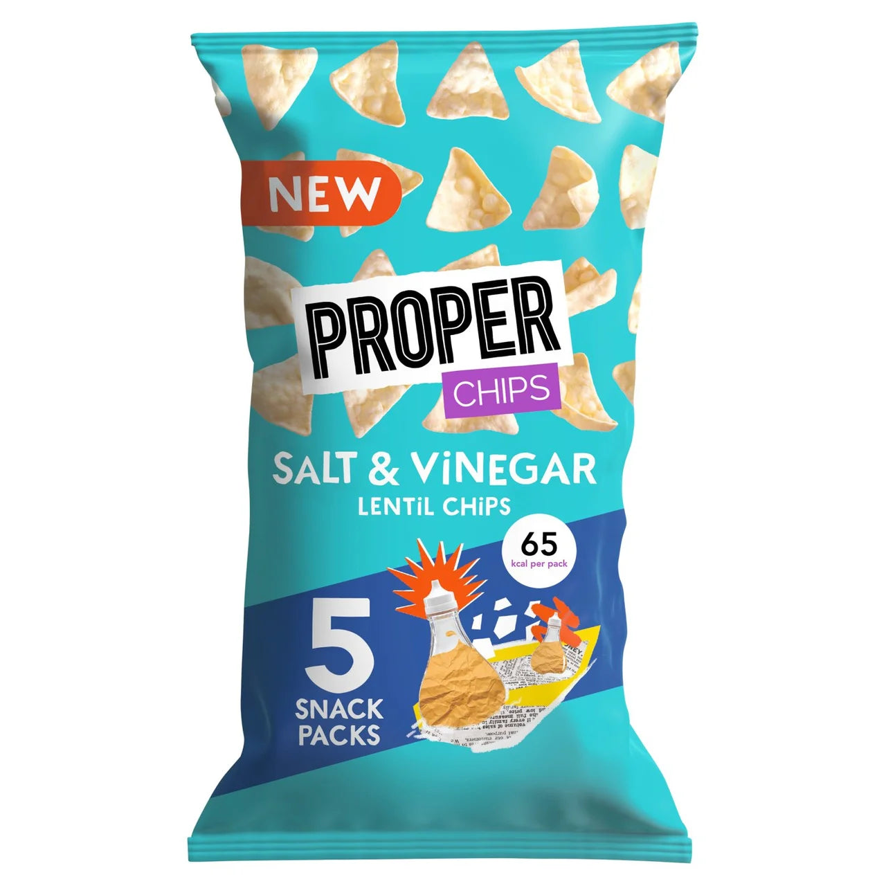 Properchips Salt & Vinegar Lentil Chips 5 Per Pack