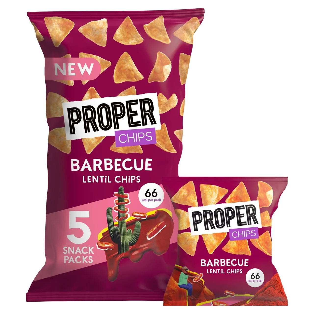 Properchips Barbecue Lentil Chips 5 Per Pack
