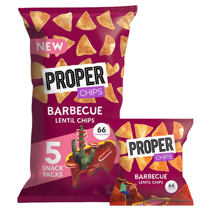 Properchips Barbecue Lentil Chips 5 Per Pack