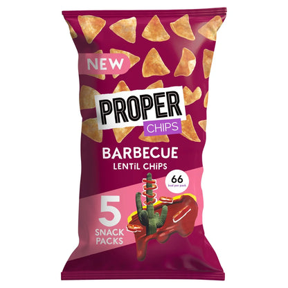 Properchips Barbecue Lentil Chips 5 Per Pack