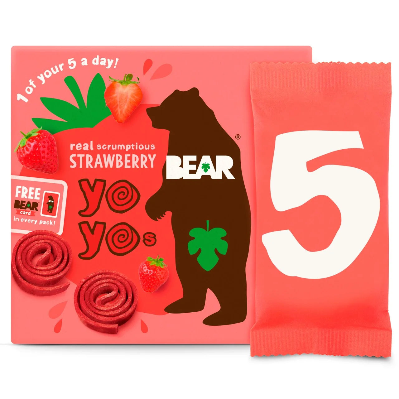 BEAR Fruit Yoyos Strawberry Multipack 5x20g