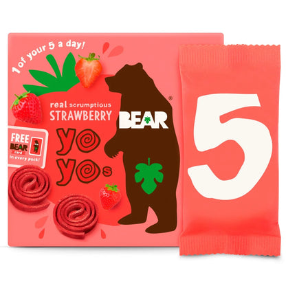 BEAR Fruit Yoyos Strawberry Multipack 5x20g