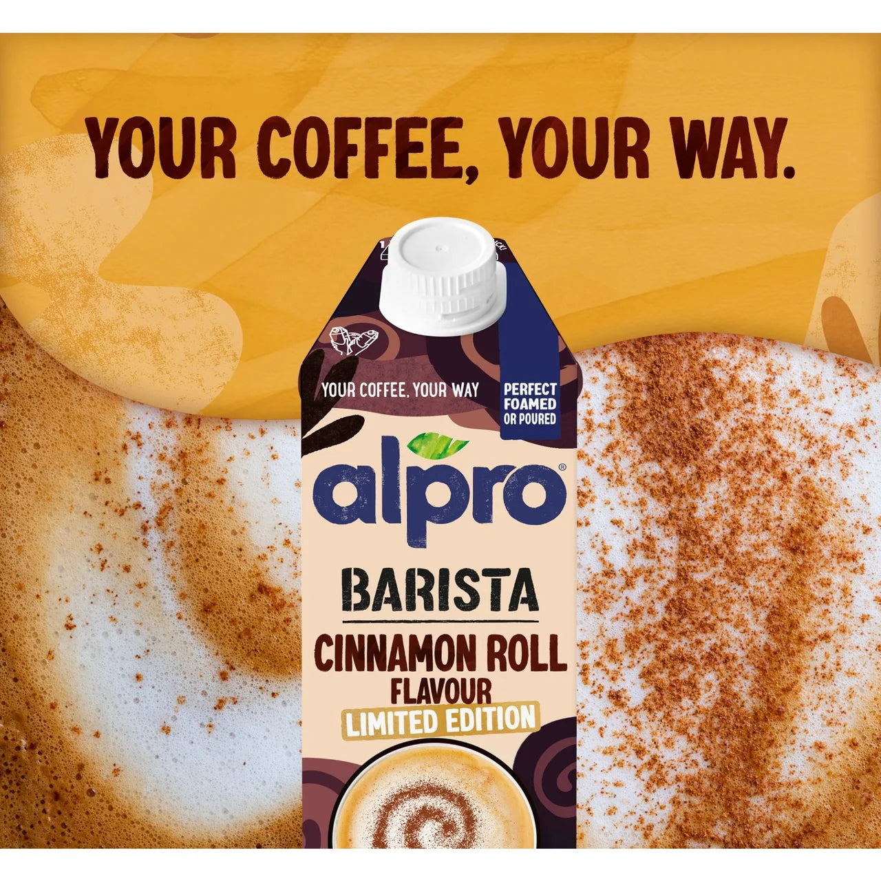 ALPRO Cinnamon Roll Chilled Dairy Alternative Drink Oat & Soya 750ml (2x750ml)