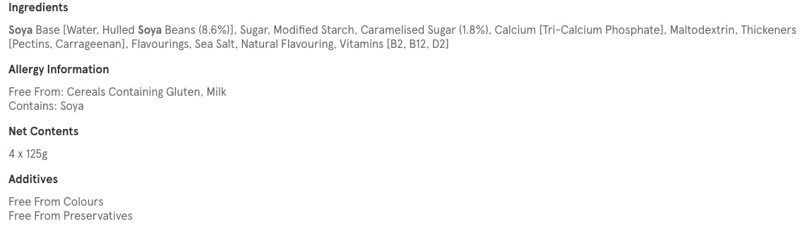 Alpro Dairy Free Plant Based Vegan Dessert 3 Packs of 4x125g