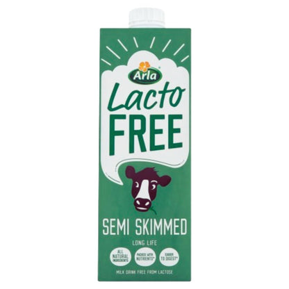 ARLA Lactose free UHT milk - Long Life Semi skimmed Lactofree - Easy To Digest Milk (10x1Litre)