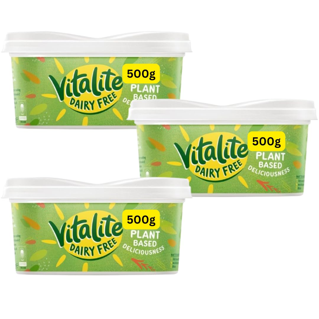 Dairy Free Vitalites Vegan Plant Base Spread 500G Butter Alternative (3x500g)