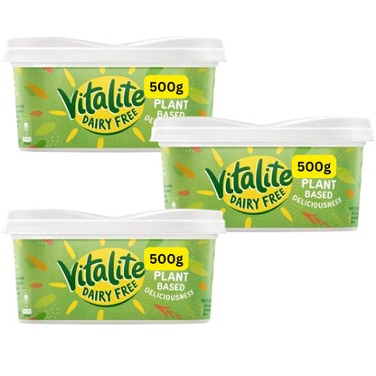 Dairy Free Vitalites Vegan Plant Base Spread 500G Butter Alternative (3x500g)