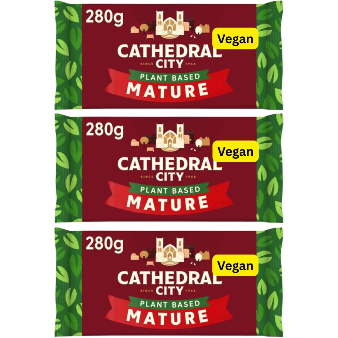 Cathedral City Mature Cheddar Cheese Dairy Free (3x280g) Vegan Plant Based
