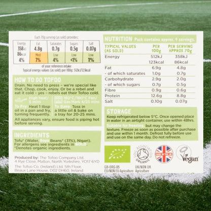 Tofoo Org Tofu Extra Firm - Handmade in Yorkshire from GM Free Soy bean, Gluten Free, Great Taste Award (3x450g)